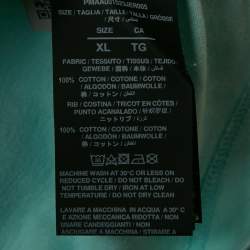 Pre Owned Palm Angels Gnawed Blue Shark Print Cotton T-Shirt XL