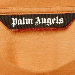 Pre Owned Palm Angels Orange Bear Print Cotton Crew Neck T-Shirt XL