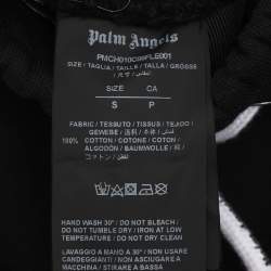 Pre Owned Palm Angels Black Graphic Print Jersey Jogger Pants S