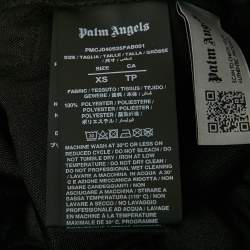 Pre Owned Palm Angels Black Logo Print Crepe Sweatpants XS