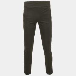 Pre Owned Palm Angels Black Logo Print Crepe Sweatpants XS 
