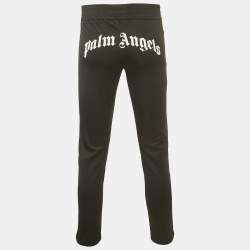 Pre Owned Palm Angels Black Logo Print Crepe Sweatpants XS