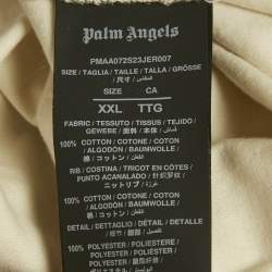 Pre Owned Palm Angels Grey Distressed Cotton T-Shirt XXL