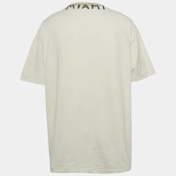 Pre Owned Palm Angels Grey Distressed Cotton T-Shirt XXL