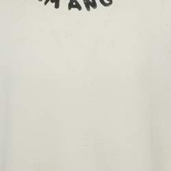 Pre Owned Palm Angels Grey Distressed Cotton T-Shirt XXL