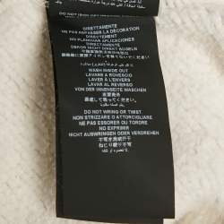 Pre Owned Palm Angels Grey Logo Print Cotton Hoodie XL