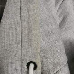 Pre Owned Palm Angels Grey Logo Print Cotton Hoodie XL