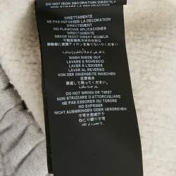 Pre Owned Palm Angels Grey Logo Print Cotton Hoodie XL