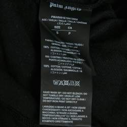 Pre Owned Palm Angels Black Logo Print Jersey Long Sleeve T-Shirt S