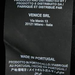 Pre Owned Palm Angels Black Logo Print Jersey Long Sleeve T-Shirt S