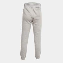 Pre Owned Palm Angels Grey Bandana Applique Cotton Joggers XS