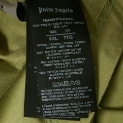 Pre Owned تي شيرت بالم أنجيلز جيرسي أخضر بطباعة تيدي برقبة دائرية مقاس كبير جدًا - إكس إكس لارج