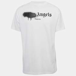 Pre Owned Palm Angels Palm Angels Paris Sprayed Logo T-shirt L