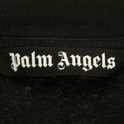 Pre Owned Palm Angels Black Logo Print Jersey T-Shirt XL