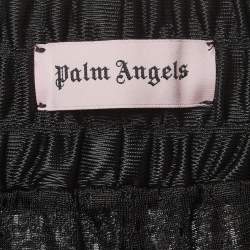 Pre Owned Palm Angels Black Logo Print Jersey Shorts XL