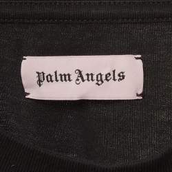 Pre Owned Palm Angels Black Back Printed Cotton T-Shirt M