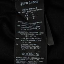 Pre Owned تي شيرت بالم أنجيلز جيرسي أسود بطبعة برقبة دائرية مقاس متوسط (ميديم)