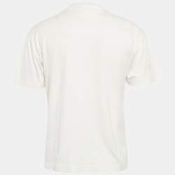 Pre Owned Palm Angels White Back Printed Jersey T-Shirt XS