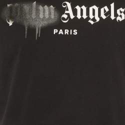 Pre Owned Palm Angels Black Logo Sprayed Jersey T-Shirt L