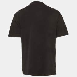 Pre Owned Palm Angels Black Logo Sprayed Jersey T-Shirt L