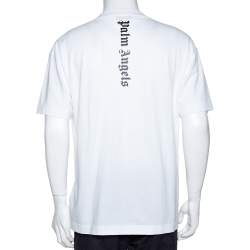 Palm Angels X Ice Cream White Skull Print Cotton T-Shirt L