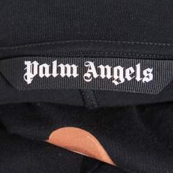 Pre Owned Palm Angels Black Cotton Logo & Mermaid Printed Crewneck Paneled T-shirt M