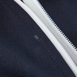 Pre Owned Palm Angels Navy Blue Jersey Contrast Trim Detail Track Jacket M