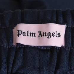 Pre Owned Palm Angels Navy Blue Jersey Side Stripe Detail Track Pants M