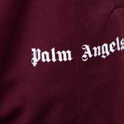 Palm Angels Burgundy Knit Zip Detail Track Pants L