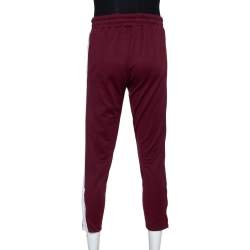 Palm Angels Burgundy Knit Zip Detail Track Pants L