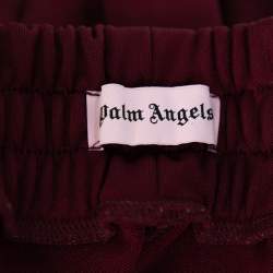 Palm Angels Burgundy Knit Zip Detail Track Pants L