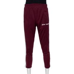 Palm Angels Burgundy Knit Zip Detail Track Pants L