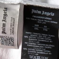 Palm Angels White Cotton Classic Logo Oversized T-Shirt XXL