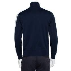 Palm Angels Navy Blue Jersey Strip Detail Track Jacket S