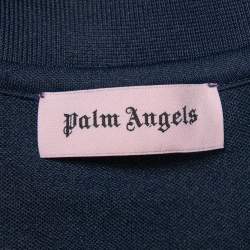 Palm Angels Navy Blue Jersey Strip Detail Track Jacket S