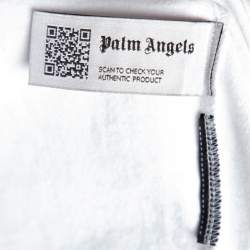 Palm Angels White Logo Printed Cotton Oversized T-Shirt M