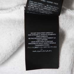 Palm Angels White Hong Kong Sprayed Logo Printed Cotton Hoodie M