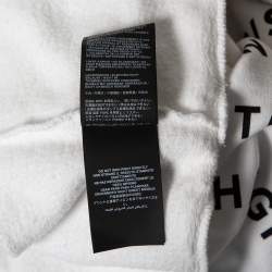 Palm Angels White Hong Kong Sprayed Logo Printed Cotton Hoodie M