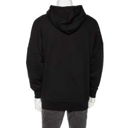Palm Angels Black Cotton Logo Printed Hoodie M