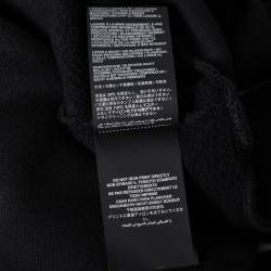 Palm Angels Black Cotton Logo Printed Hoodie M