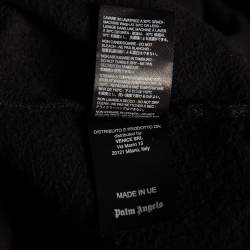 Palm Angels Black Logo Printed Cotton Crewneck Sweatshirt XL