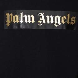Palm Angels Black Logo Printed Cotton Crewneck Sweatshirt XL