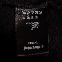 Palm Angels Black Logo Printed Cotton Crewneck Sweatshirt XL