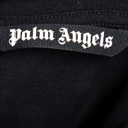 Palm Angels Black Cotton Sprayed Logo Printed Crew Neck T-Shirt L
