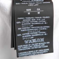 Pre Owned Palm Angels White Cotton Logo Printed Crew Neck Oversized T-Shirt M