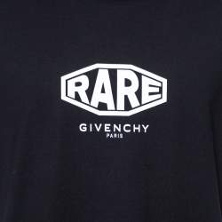 Pre Owned Givenchy Black Ice Bear Logo Printed Cotton T-Shirt L