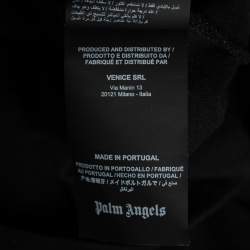 Pre Owned Palm Angels Black Cotton Logo Detailed Long Sleeve Crewneck T-Shirt L