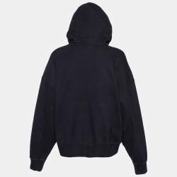 Palm Angels Black Knit Bear Applique Hoodie S