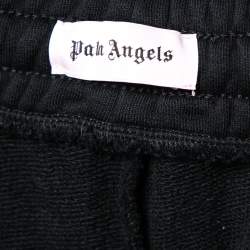 Pre Owned Palm Angels Black Cotton Knit Logo Printed Sweatpants M