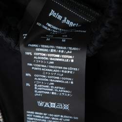 Pre Owned Palm Angels Black Cotton Knit Logo Printed Sweatpants M